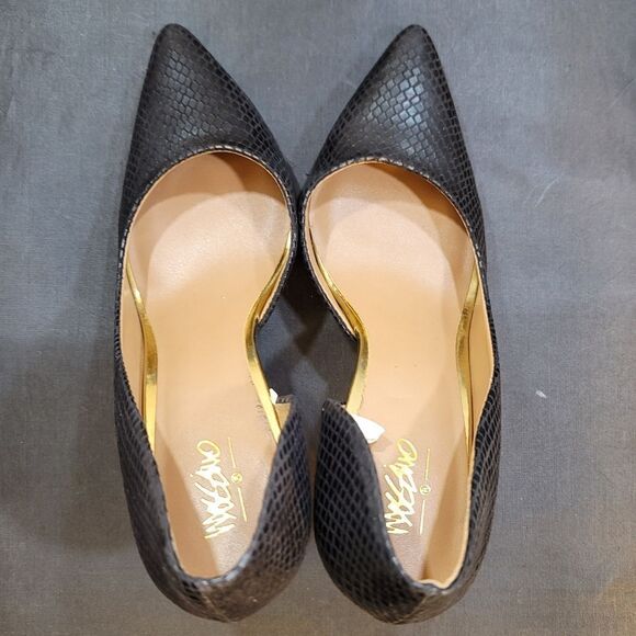 MOSSIMO FAUX SNAKESKIN POINTED TOE D'ORSAY SLIP-ON PUMP - Picture 4 of 15